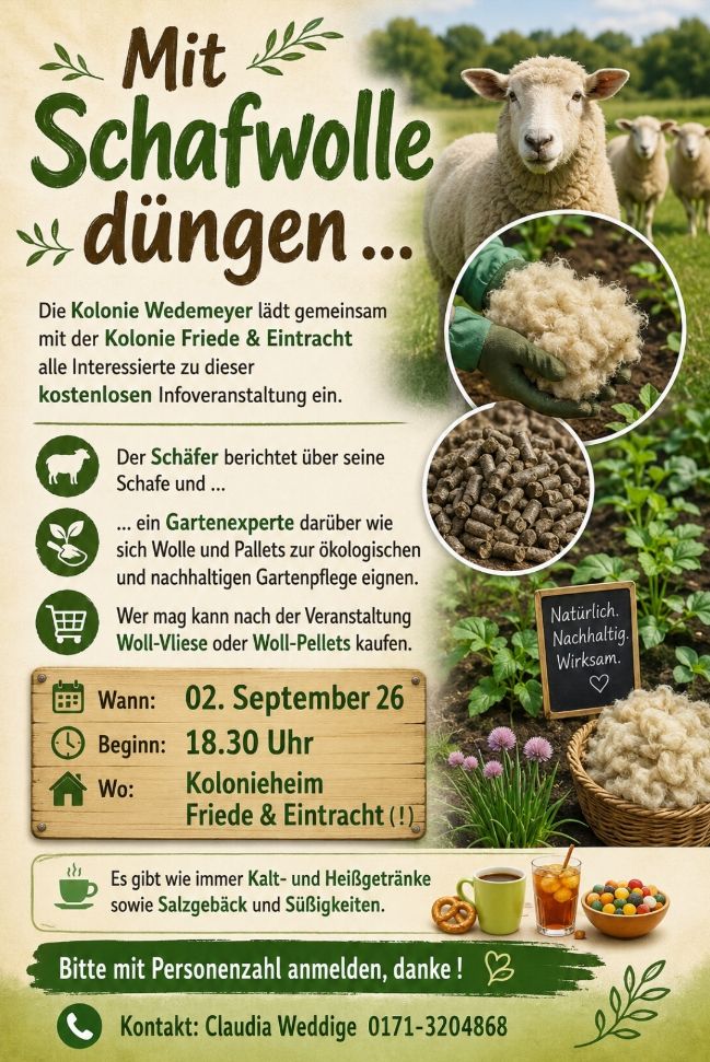 Mit Schafwolle düngen – Kostenlose Infoveranstaltung
